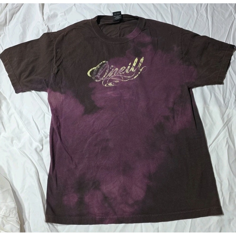 Y2K O'neill Brown Purple T-Shirt Men's Large Surf‎ Skate Grunge Tie Dye